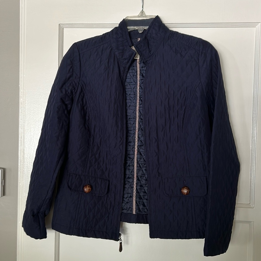 Vintage Merona Navy Blue Quilted Jacket Size S